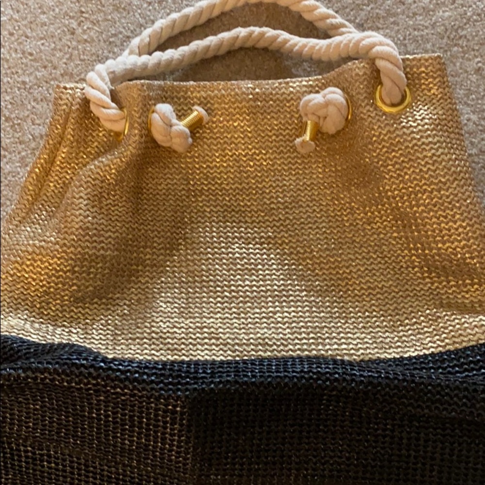 Black and gold Satchel bag